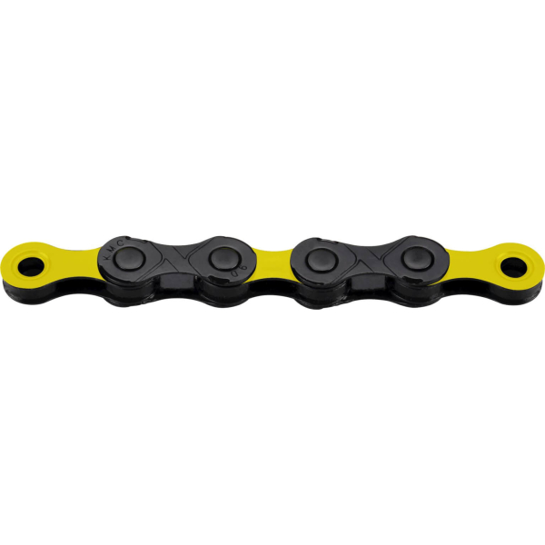 KMC ketting DLC12 black/yellow 126s