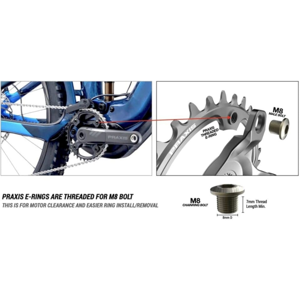 Praxis kettingblad 1x E-Ring 104BCD M8 36t staal zwart - Image 3