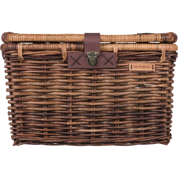 Basil mand riet Denton L 46L + deksel brown 49x35x30cm - Image 2