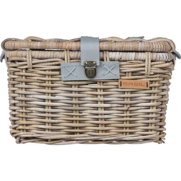 Basil mand riet Denton M 24L + deksel grey 39x27x25cm - Image 2