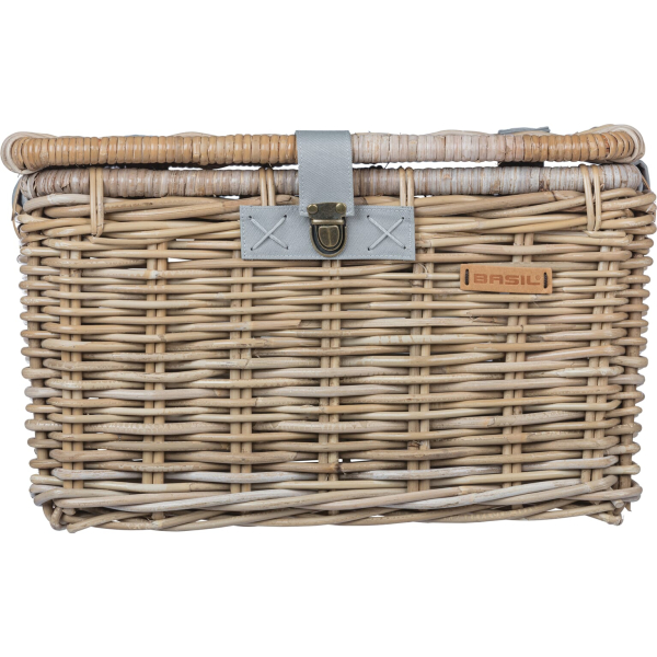 Basil mand riet Denton L 46L + deksel grey 49x35x30cm - Image 2