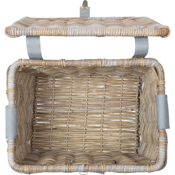 Basil mand riet Denton L 46L + deksel grey 49x35x30cm - Image 3