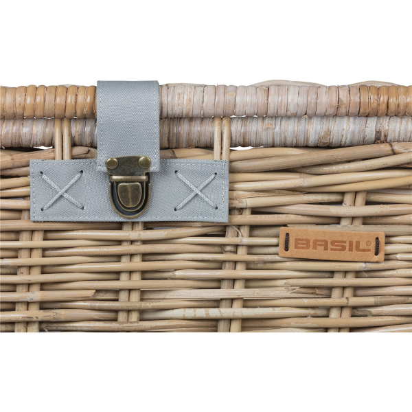 Basil mand riet Denton L 46L + deksel grey 49x35x30cm - Image 4