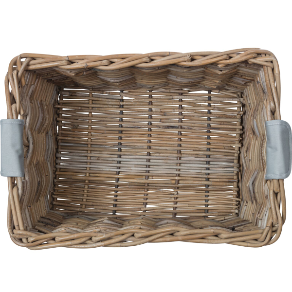 Basil mand riet Dorset L 47L grey 48x37x27cm - Image 3