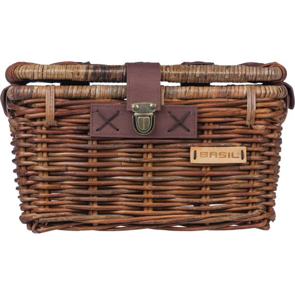 Basil mand riet Denton S 19L + deksel brown 35x24x20cm - Image 2