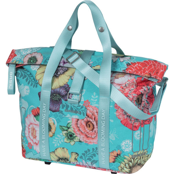 Basil fietshandtas Bloom Field blue MIK - KF - Hook 8-11L