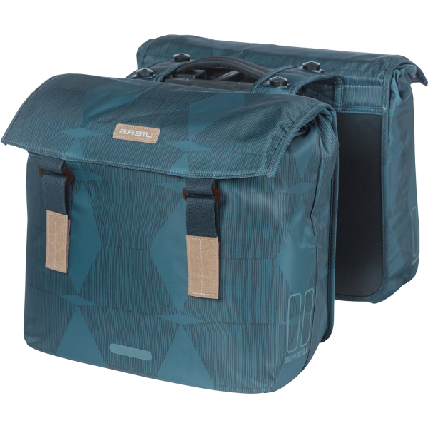 Basil fietstas dubbel Elegance estate blue MIK 40-49L - Image 2