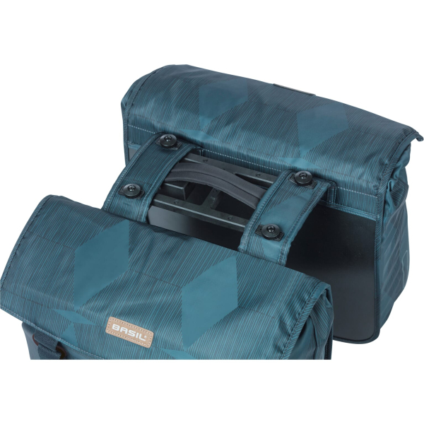 Basil fietstas dubbel Elegance estate blue MIK 40-49L - Image 3