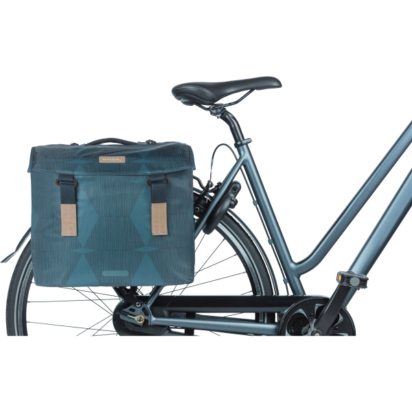 Basil fietstas dubbel Elegance estate blue MIK 40-49L - Image 5