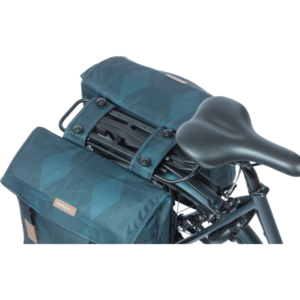 Basil fietstas dubbel Elegance estate blue MIK 40-49L - Image 6