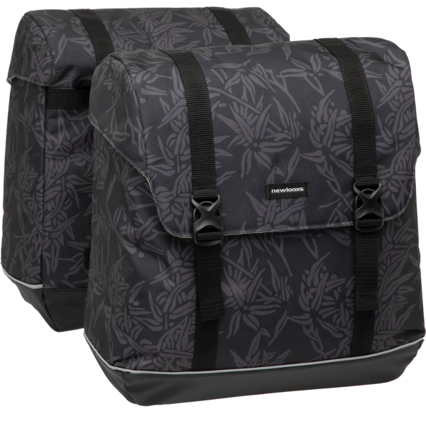 New Looxs fietstas dubbel Alba bamboo black 42L - Image 2
