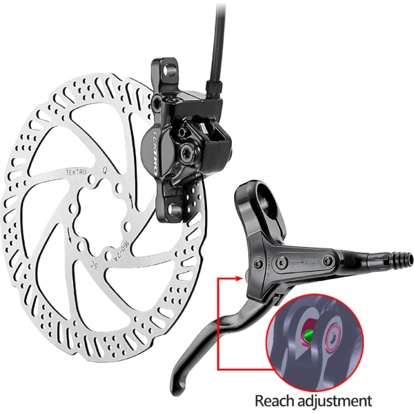 Tektro schijfremset HD-M285 Links zwart