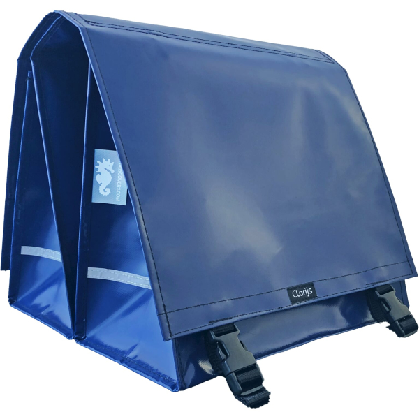 Clarijs fietstas dubbel XL PVC  46L donkerblauw