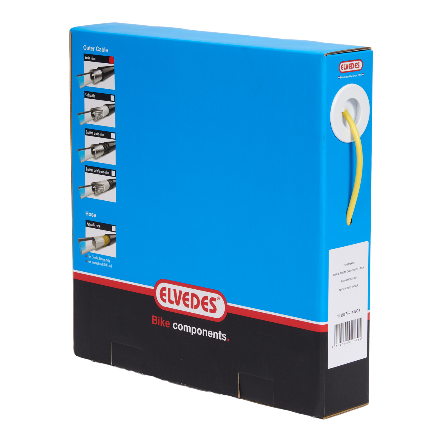 Elvedes rol rem buitenkabel 4,9mm geel 30m