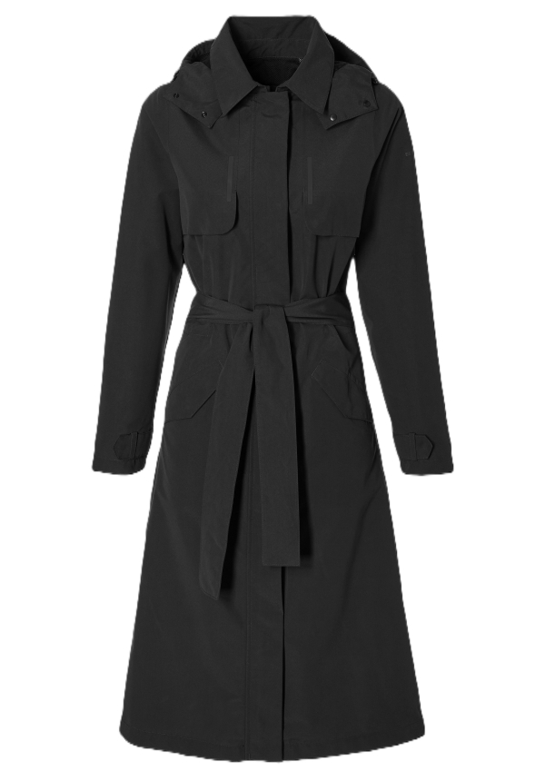 Basil trenchcoat Mosse dames Jet Black S