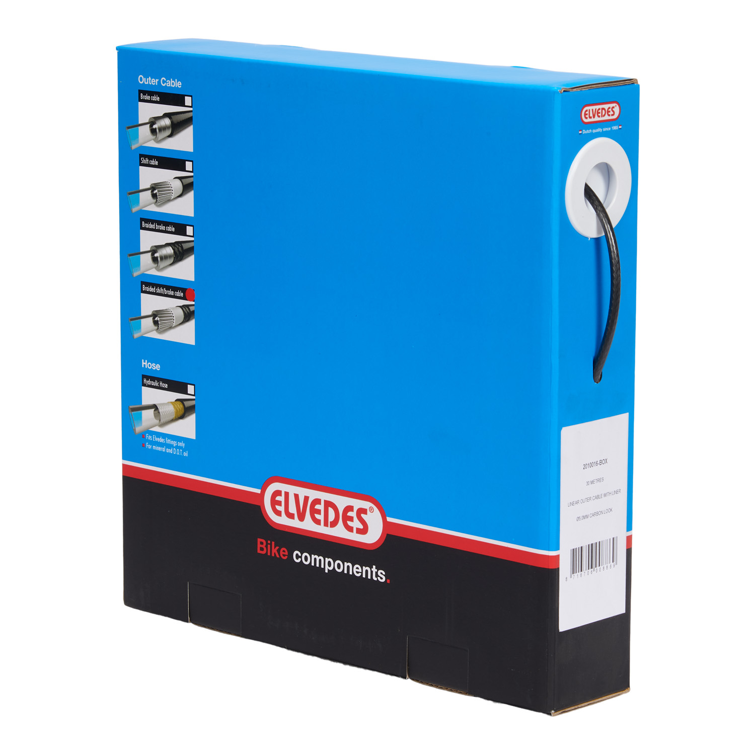 Elvedes lineaire buitenkabel 5mm carbon look 30m