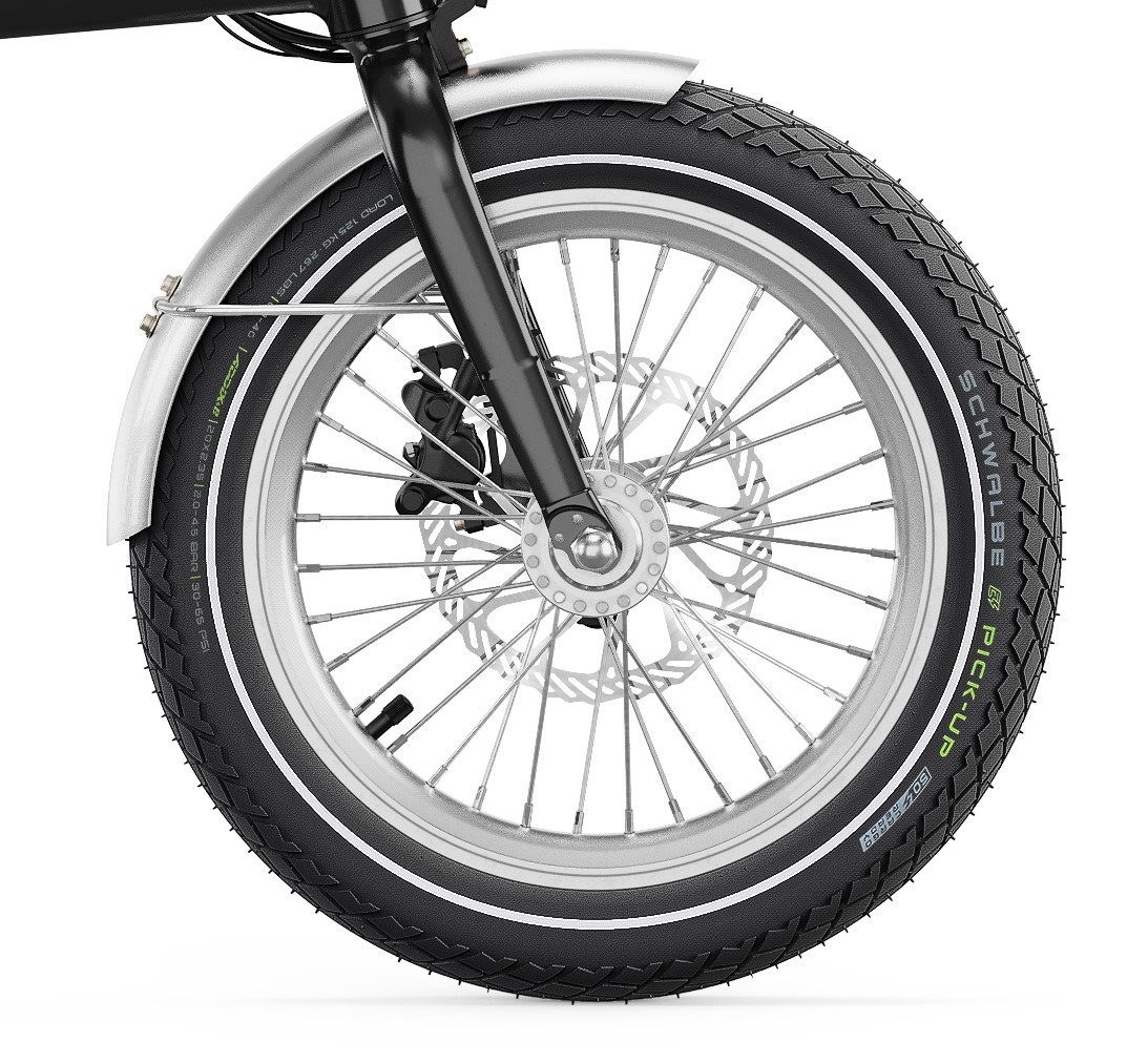 Eovolt spatbord voor 16 inch zilver