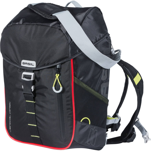 Basil rugtas Miles daypack Nordlicht black lime 17L - Image 2