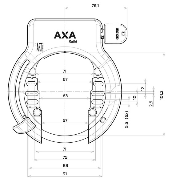 Axa ringslot Solid zwart ART-2 - Image 4