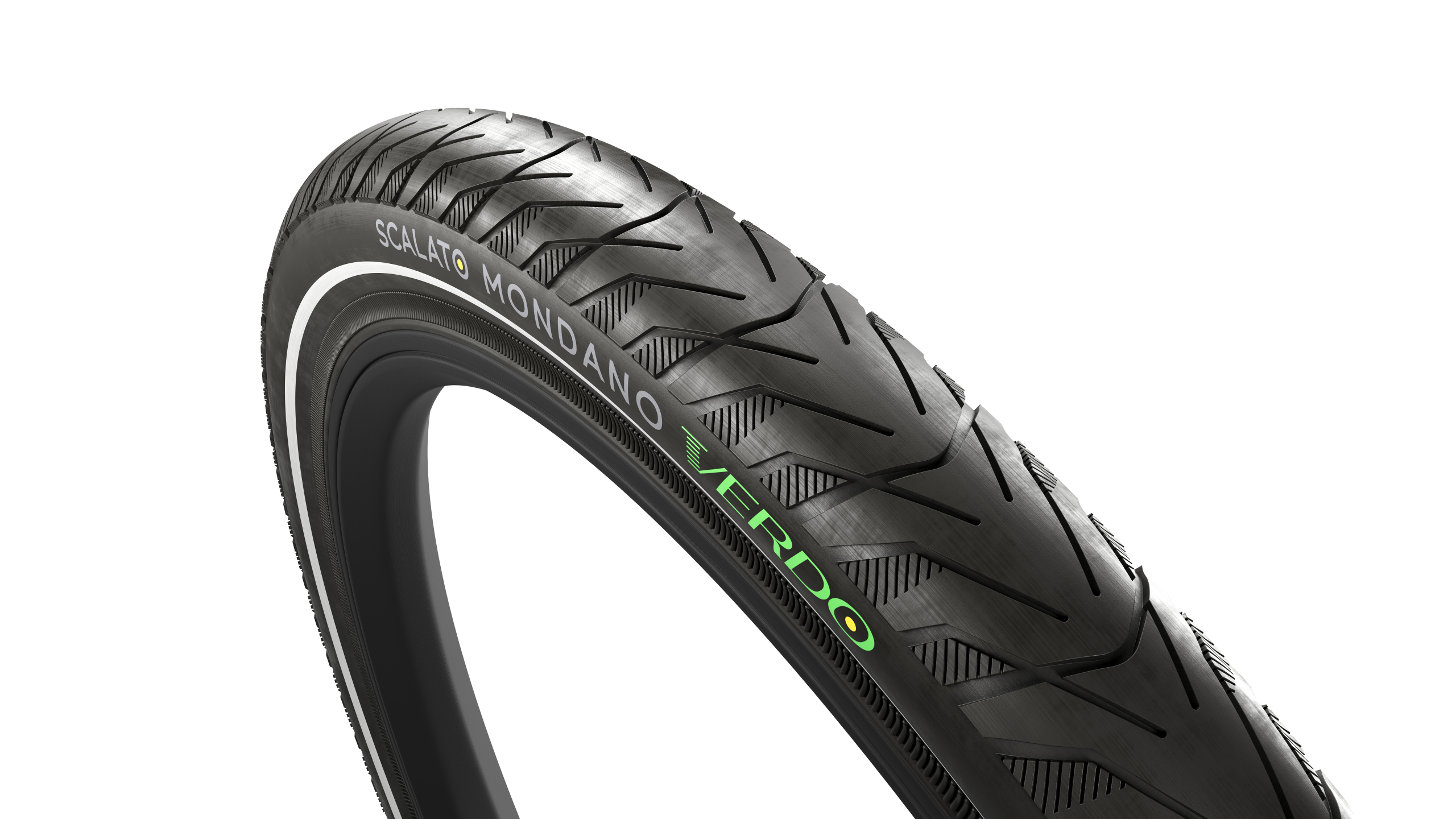 Scalato buitenband Mondano Verdo 28 x 1.40 zwart reflectieectie
