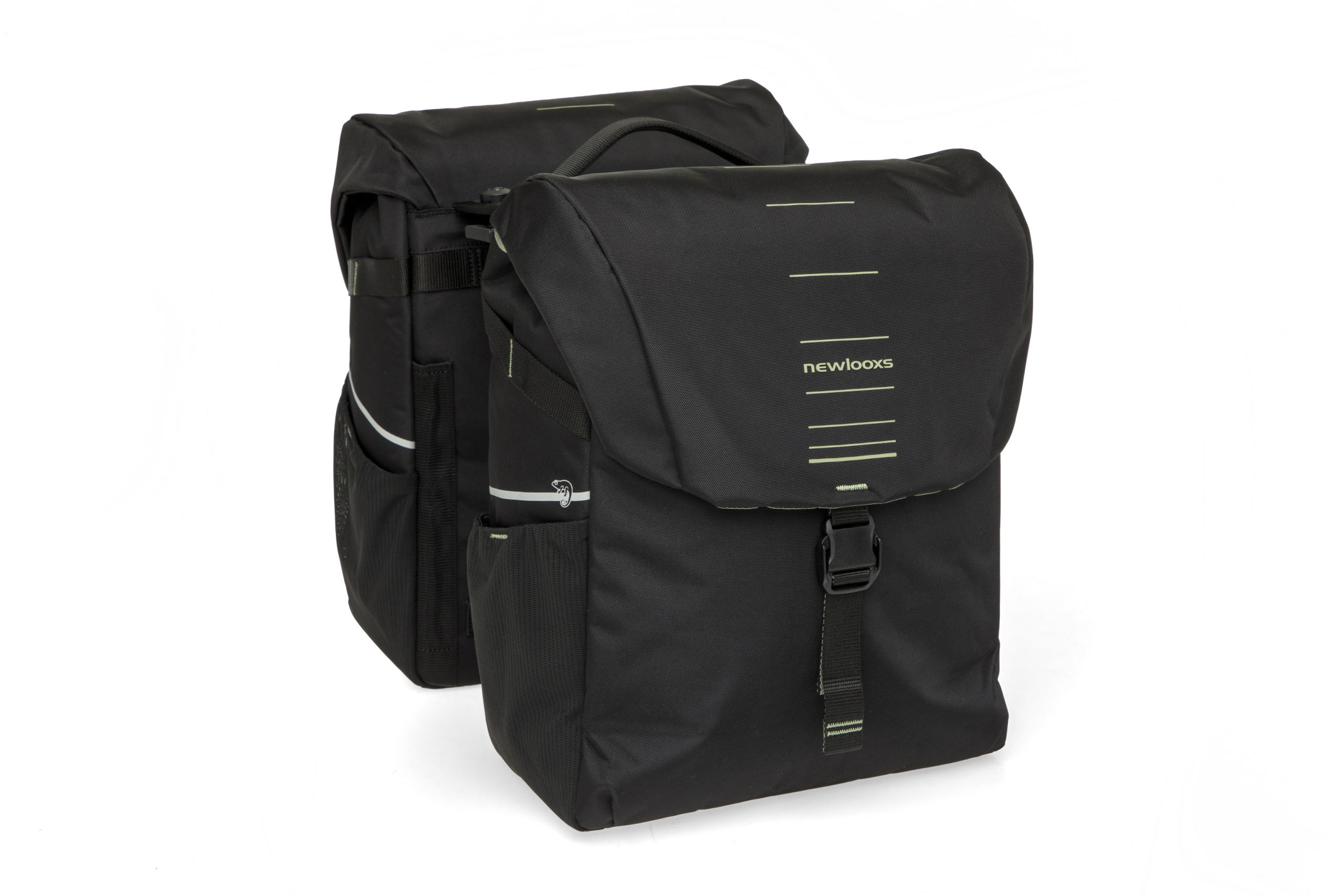 New Looxs fietstas dubbel Vigo black green MIK 40L